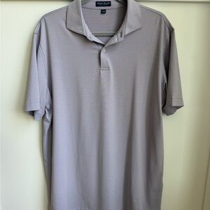 Peter Millar Men's Lavender Striped Polo Shirt